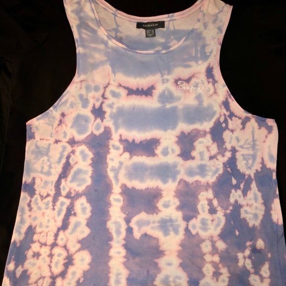 Tie Dye Tank with ribbed bottom -Blues & Pinks 🌺 - Picture 6 of 7